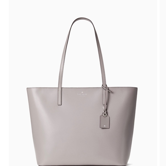 Kate Spade Jaine Medium Leather Tote. NWT.  Gray - Picture 1 of 8